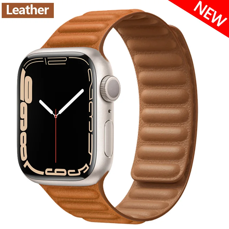 Leren Horlogeband met Magnetische Sluiting 38-49mm Verstelbaar Smartwatch Accessoire Polsband Stijlvol | Sansoti