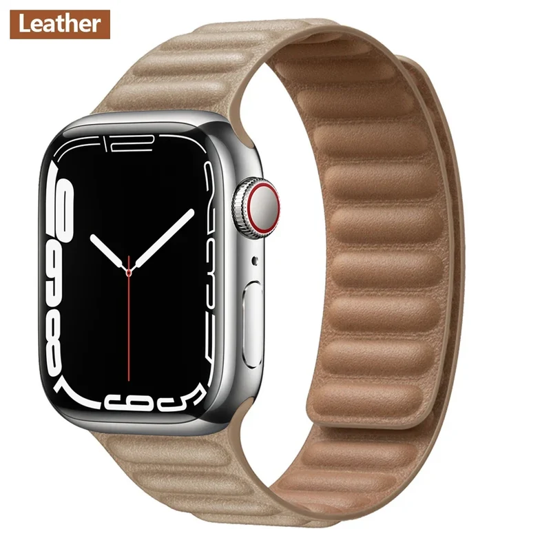 Leren Horlogeband met Magnetische Sluiting 38-49mm Verstelbaar Smartwatch Accessoire Polsband Stijlvol | Sansoti