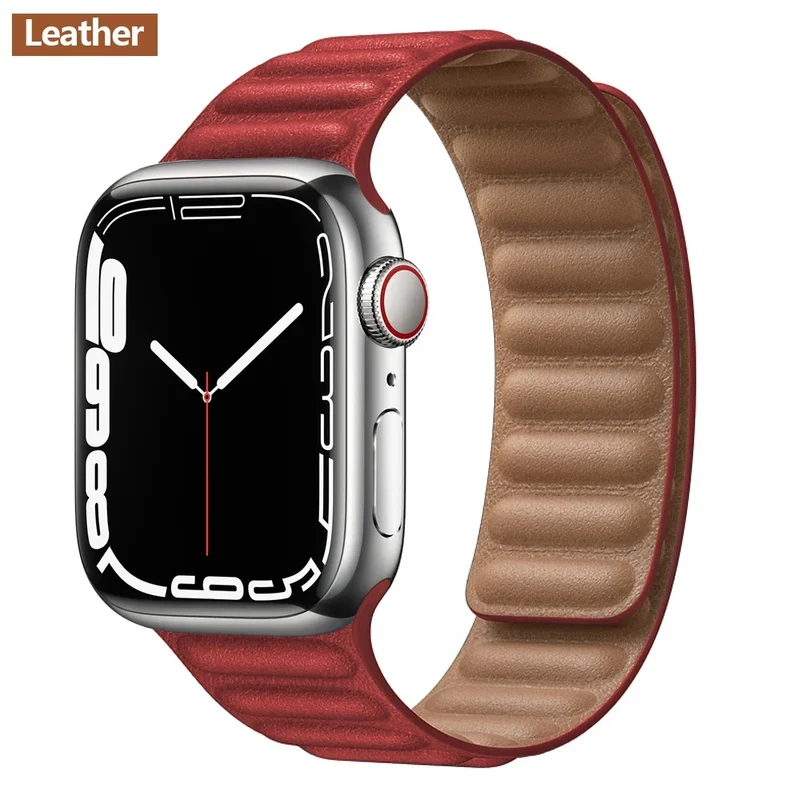 Leren Horlogeband met Magnetische Sluiting 38-49mm Verstelbaar Smartwatch Accessoire Polsband Stijlvol | Sansoti