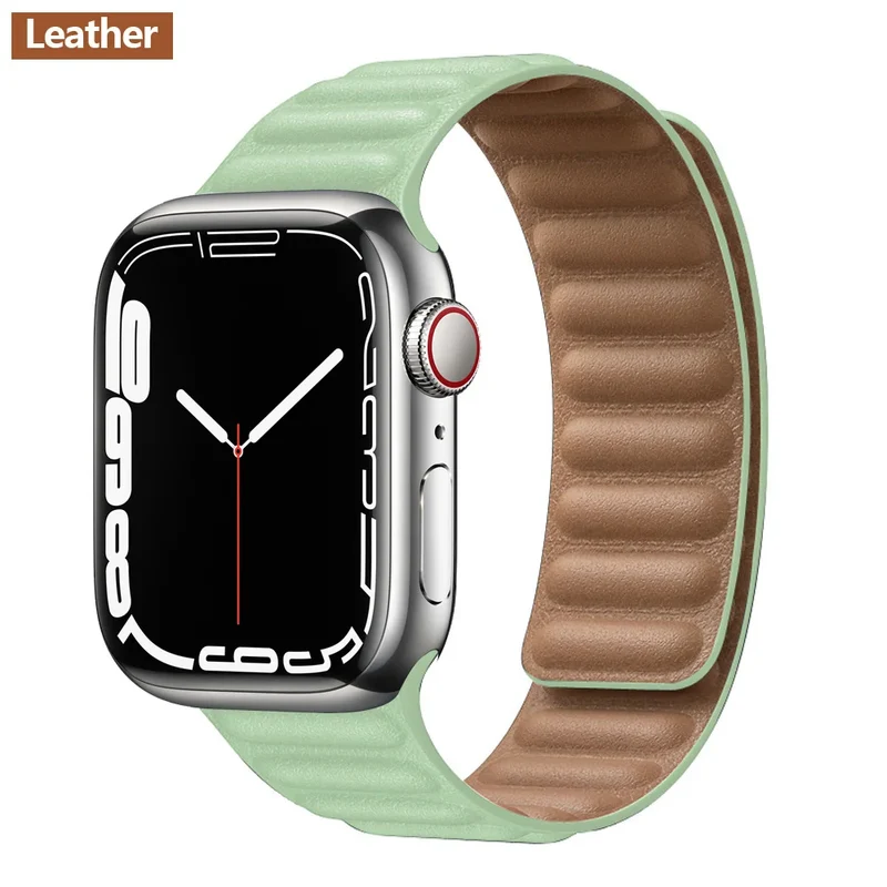 Leren Horlogeband met Magnetische Sluiting 38-49mm Verstelbaar Smartwatch Accessoire Polsband Stijlvol | Sansoti