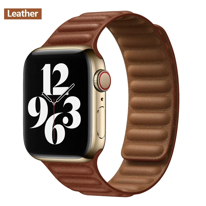 Leren Horlogeband met Magnetische Sluiting 38-49mm Verstelbaar Smartwatch Accessoire Polsband Stijlvol | Sansoti