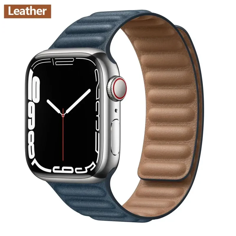 Leren Horlogeband met Magnetische Sluiting 38-49mm Verstelbaar Smartwatch Accessoire Polsband Stijlvol | Sansoti