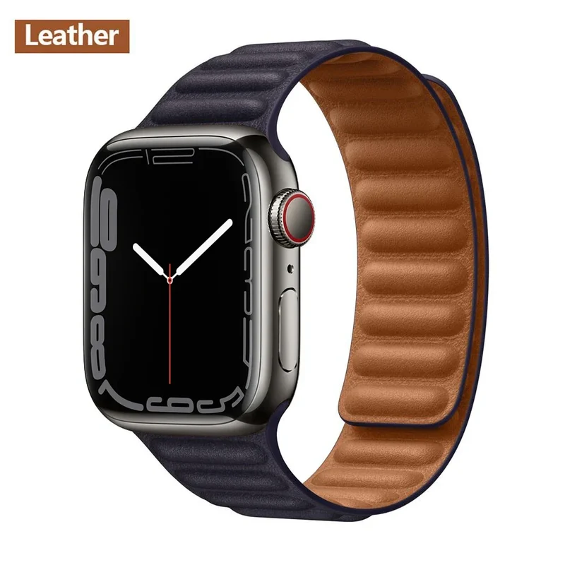 Leren Horlogeband met Magnetische Sluiting 38-49mm Verstelbaar Smartwatch Accessoire Polsband Stijlvol | Sansoti