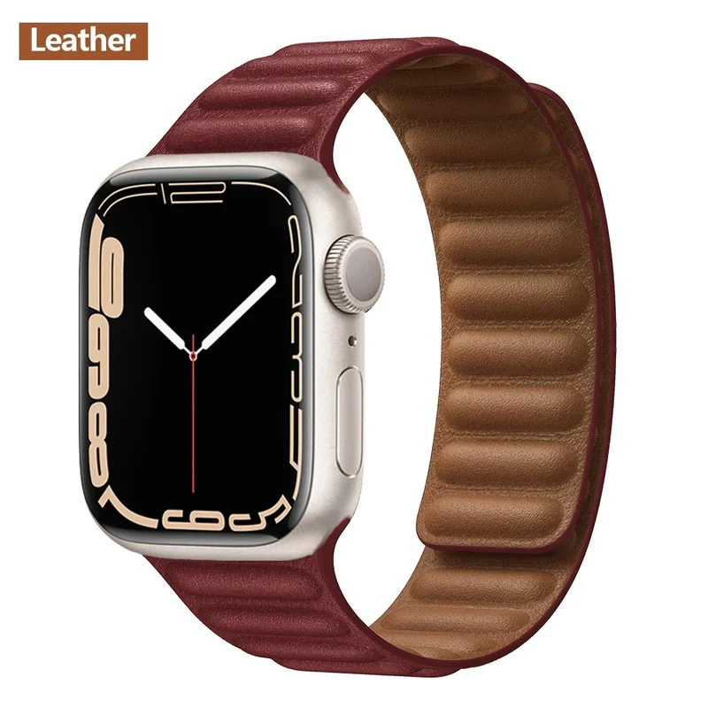 Leren Horlogeband met Magnetische Sluiting 38-49mm Verstelbaar Smartwatch Accessoire Polsband Stijlvol | Sansoti