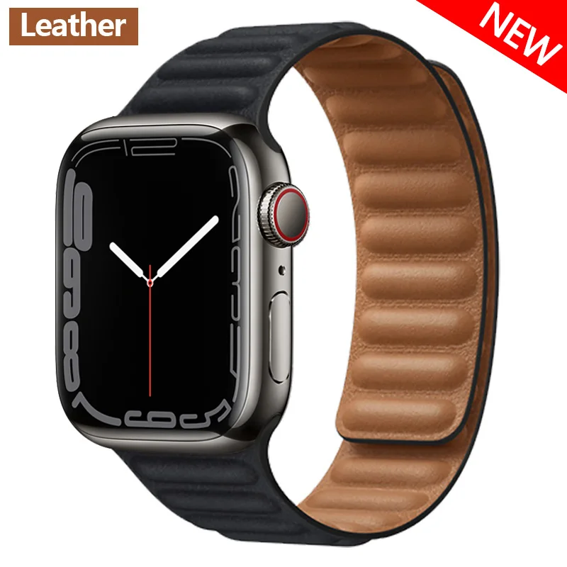 Leren Horlogeband met Magnetische Sluiting 38-49mm Verstelbaar Smartwatch Accessoire Polsband Stijlvol | Sansoti