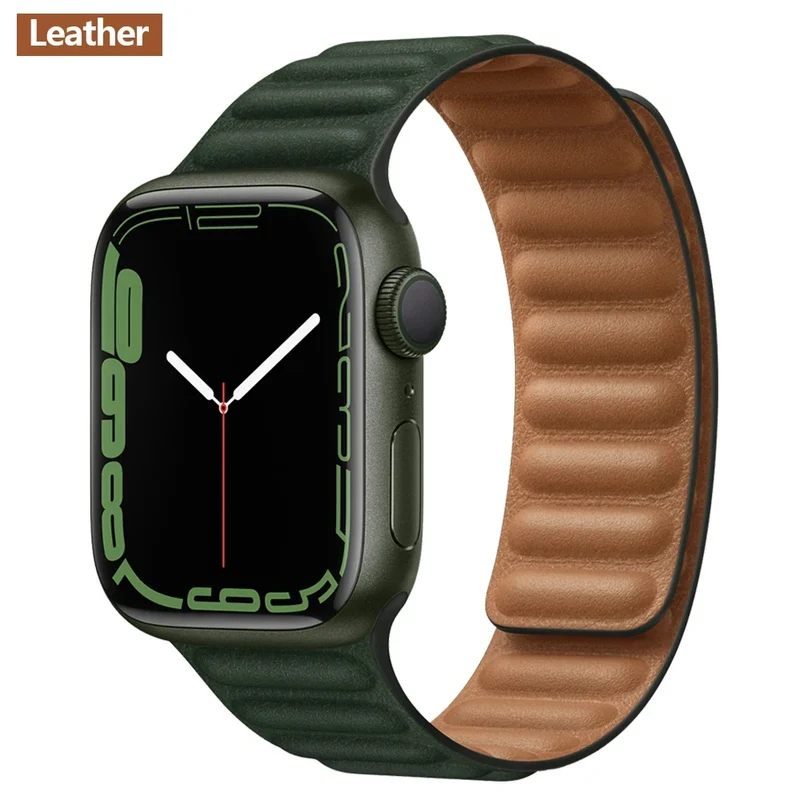 Leren Horlogeband met Magnetische Sluiting 38-49mm Verstelbaar Smartwatch Accessoire Polsband Stijlvol | Sansoti