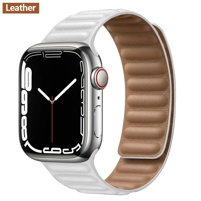 Leren Horlogeband met Magnetische Sluiting 38-49mm Verstelbaar Smartwatch Accessoire Polsband Stijlvol | Sansoti