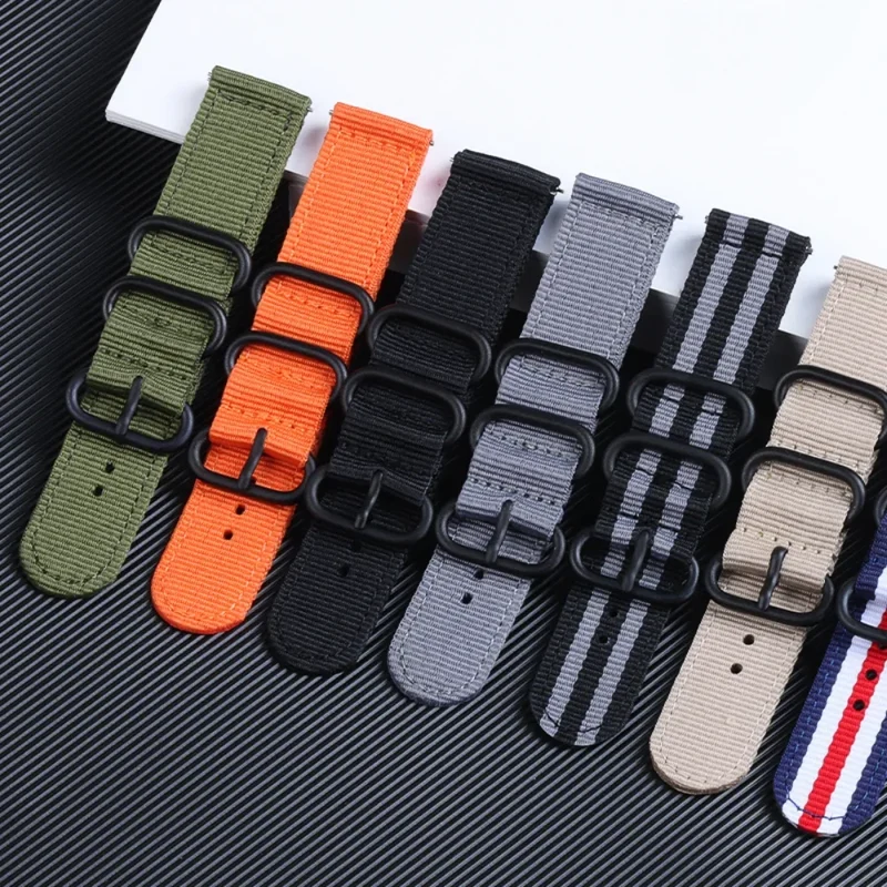 Nylon Smartwatchband Canvas Textuur 22mm 26mm Verstelbaar Sportief Lichtgewicht Comfortabel Horlogebandje | Sansoti