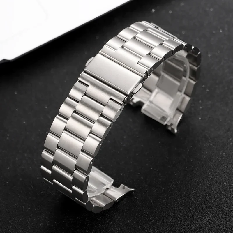 Roestvrij Stalen Smartwatch Horlogeband 40mm 44mm 46mm Verstelbaar Metalen Polsband Modern Design Unisex | Sansoti
