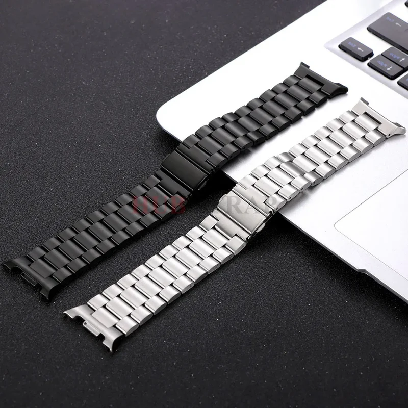 Roestvrij Stalen Smartwatch Horlogeband 40mm 44mm 46mm Verstelbaar Metalen Polsband Modern Design Unisex | Sansoti