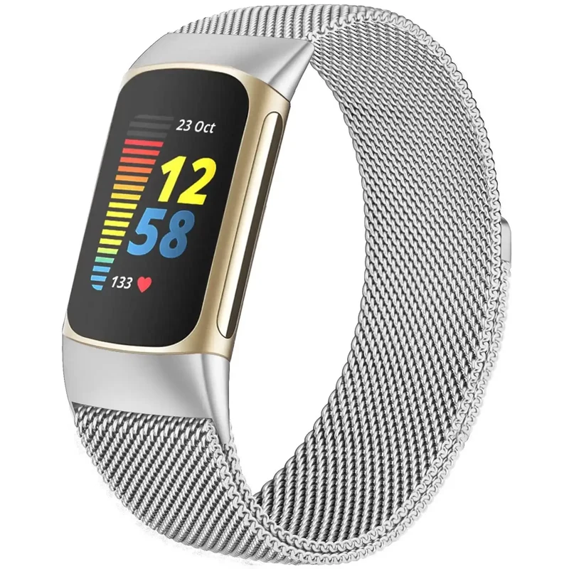 Magnetische Mesh Smartwatch Band voor Actieve Tracking Horloges RVS Verstelbaar Stijlvol Metalen Polsband | Sansoti
