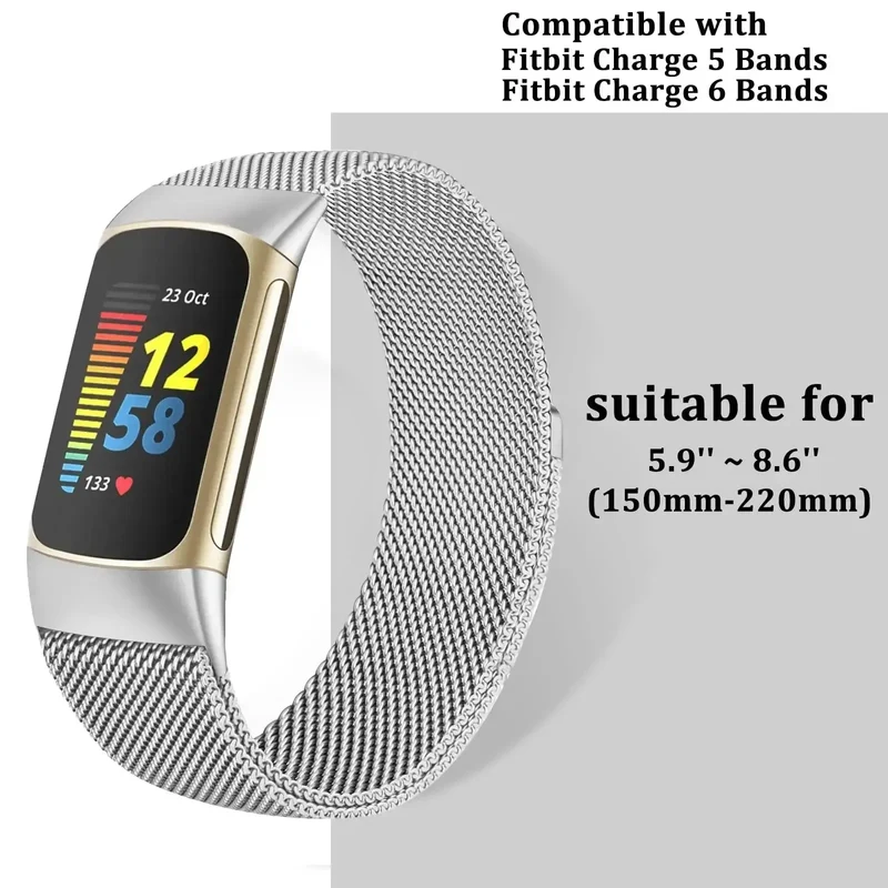 Magnetische Mesh Smartwatch Band voor Actieve Tracking Horloges RVS Verstelbaar Stijlvol Metalen Polsband | Sansoti