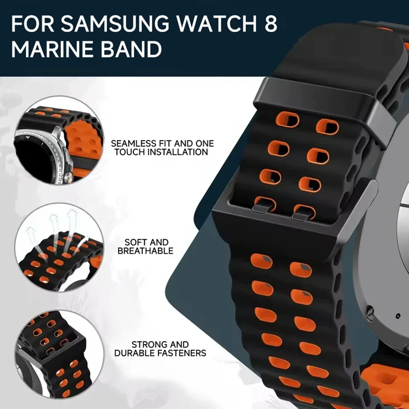 Siliconen Sportbandje voor Smartwatch met Ademende Perforatie Waterdicht Design Fitness Polsband Verstelbaar | Sansoti