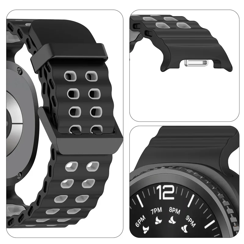 Siliconen Sportbandje voor Smartwatch met Ademende Perforatie Waterdicht Design Fitness Polsband Verstelbaar | Sansoti