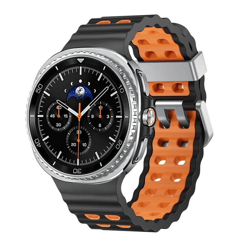 Siliconen Sportbandje voor Smartwatch met Ademende Perforatie Waterdicht Design Fitness Polsband Verstelbaar | Sansoti
