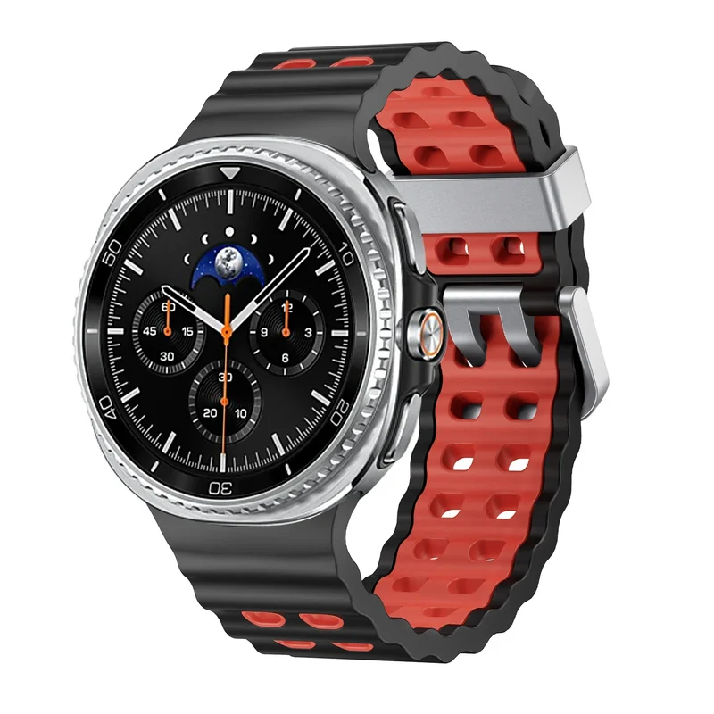Siliconen Sportbandje voor Smartwatch met Ademende Perforatie Waterdicht Design Fitness Polsband Verstelbaar | Sansoti