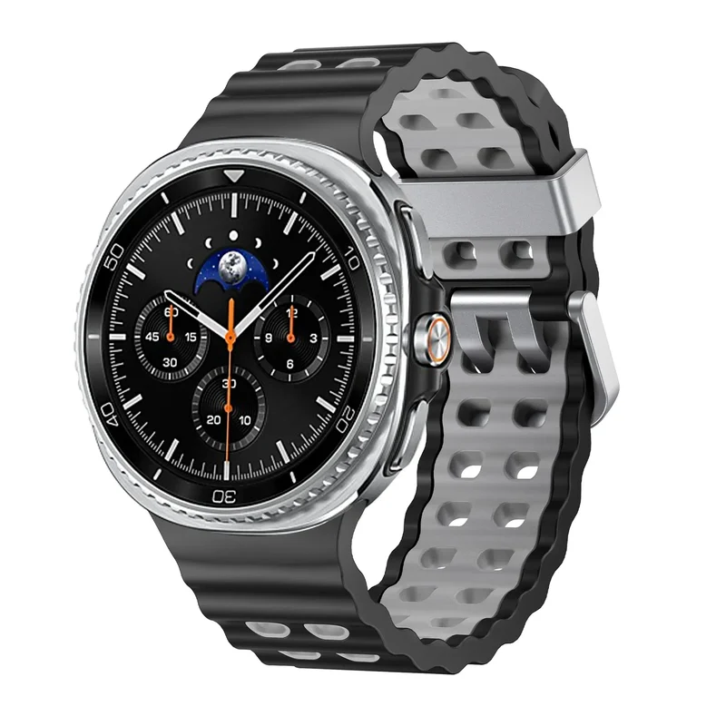 Siliconen Sportbandje voor Smartwatch met Ademende Perforatie Waterdicht Design Fitness Polsband Verstelbaar | Sansoti