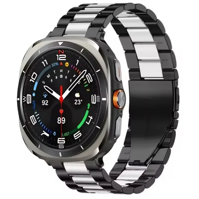 Roestvrijstalen Horlogeband 22cm Verstelbaar Schakelband Metaal Smartwatch Polsband Universeel Compatibel | Sansoti