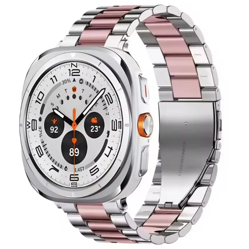 Roestvrijstalen Horlogeband 22cm Verstelbaar Schakelband Metaal Smartwatch Polsband Universeel Compatibel | Sansoti