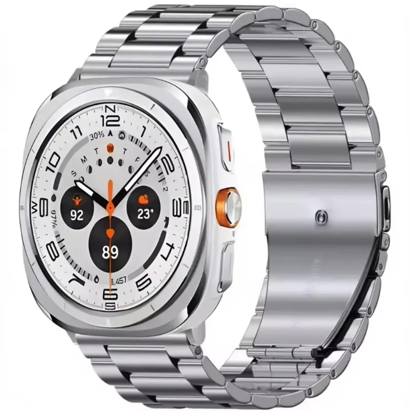 Roestvrijstalen Horlogeband 22cm Verstelbaar Schakelband Metaal Smartwatch Polsband Universeel Compatibel | Sansoti