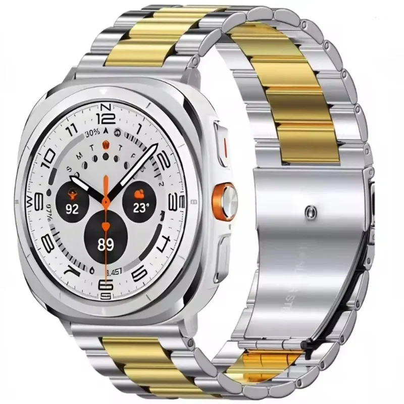 Roestvrijstalen Horlogeband 22cm Verstelbaar Schakelband Metaal Smartwatch Polsband Universeel Compatibel | Sansoti