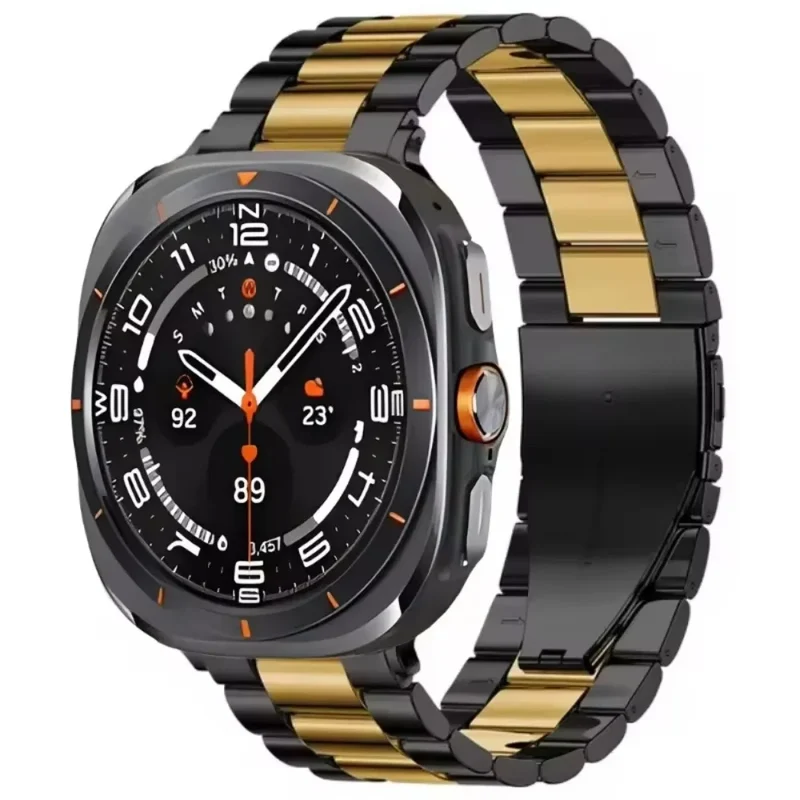 Roestvrijstalen Horlogeband 22cm Verstelbaar Schakelband Metaal Smartwatch Polsband Universeel Compatibel | Sansoti