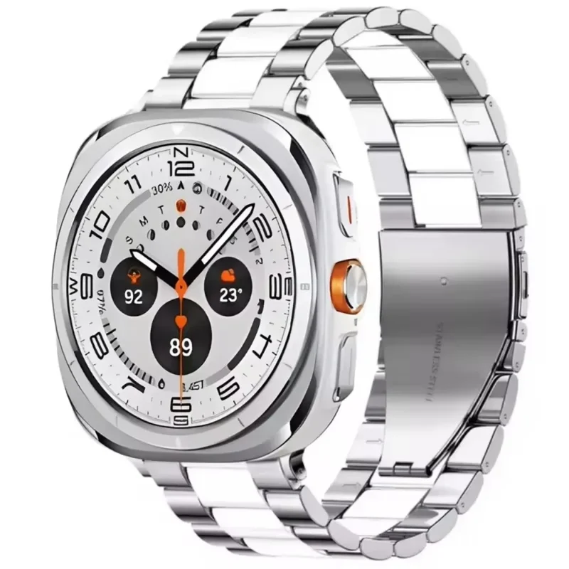 Roestvrijstalen Horlogeband 22cm Verstelbaar Schakelband Metaal Smartwatch Polsband Universeel Compatibel | Sansoti