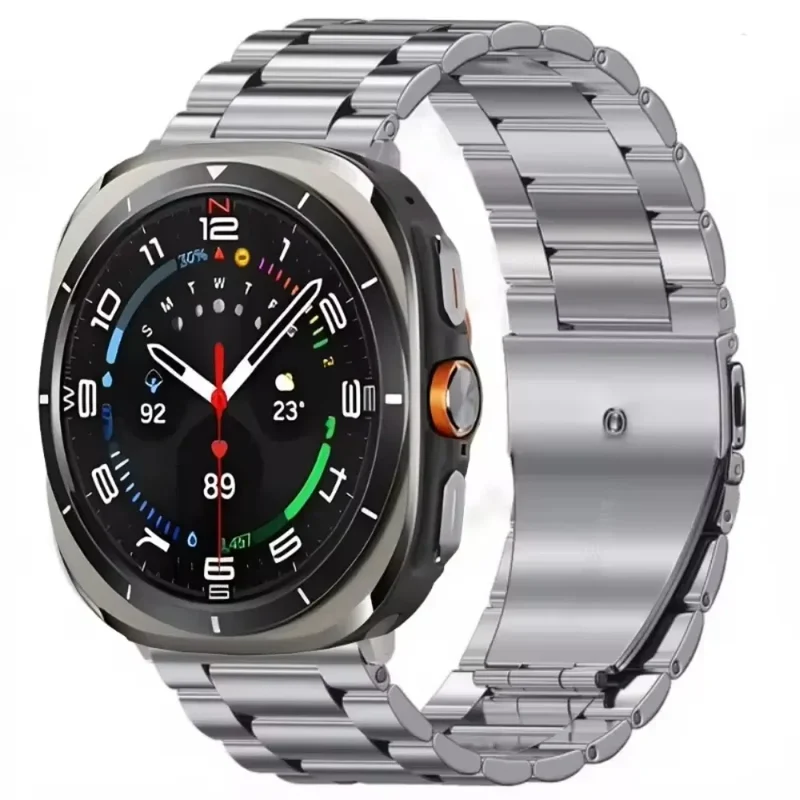 Roestvrijstalen Horlogeband 22cm Verstelbaar Schakelband Metaal Smartwatch Polsband Universeel Compatibel | Sansoti