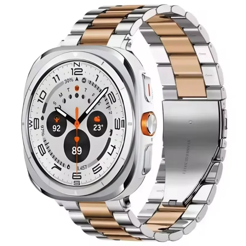Roestvrijstalen Horlogeband 22cm Verstelbaar Schakelband Metaal Smartwatch Polsband Universeel Compatibel | Sansoti