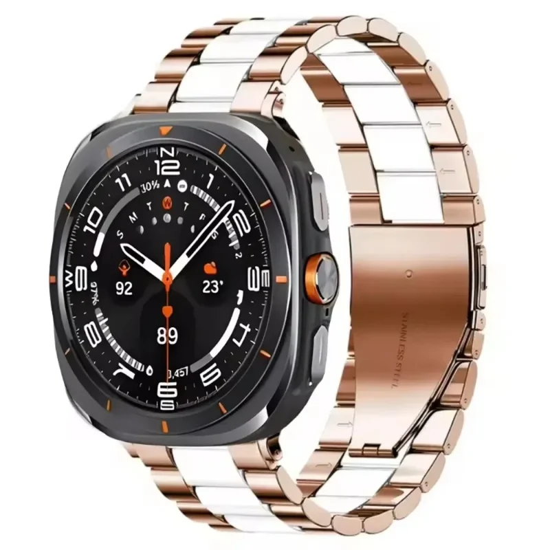 Roestvrijstalen Horlogeband 22cm Verstelbaar Schakelband Metaal Smartwatch Polsband Universeel Compatibel | Sansoti