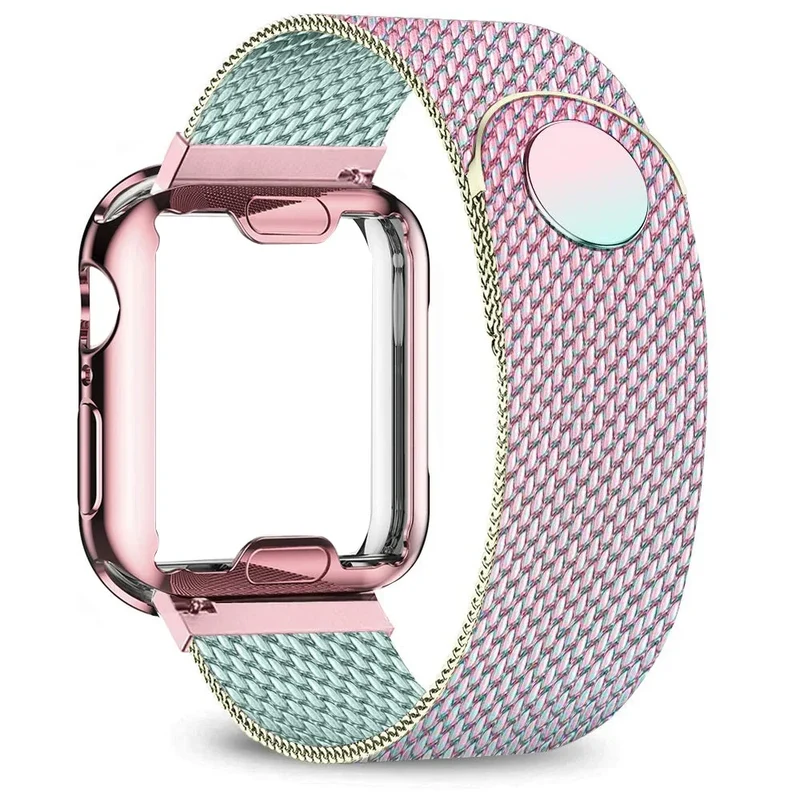 Metalen Smartwatch Bandje Stainless Steel Mesh Verstelbaar Universeel Horlogeband 38-49mm Polsband Zilver | Sansoti