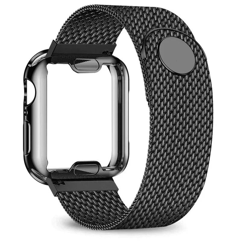 Metalen Smartwatch Bandje Stainless Steel Mesh Verstelbaar Universeel Horlogeband 38-49mm Polsband Zilver | Sansoti