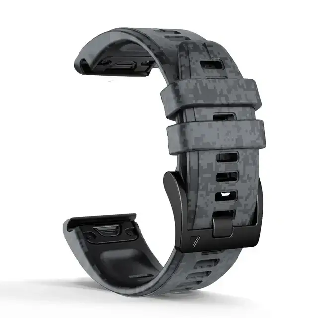 Siliconen Horloge Bandje Camouflage Print Verstelbaar Sportief 22mm 26mm Verwisselbaar Polsband Unisex | Sansoti
