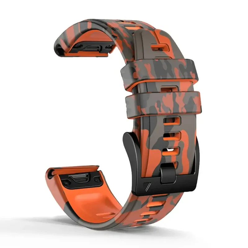 Siliconen Horloge Bandje Camouflage Print Verstelbaar Sportief 22mm 26mm Verwisselbaar Polsband Unisex | Sansoti