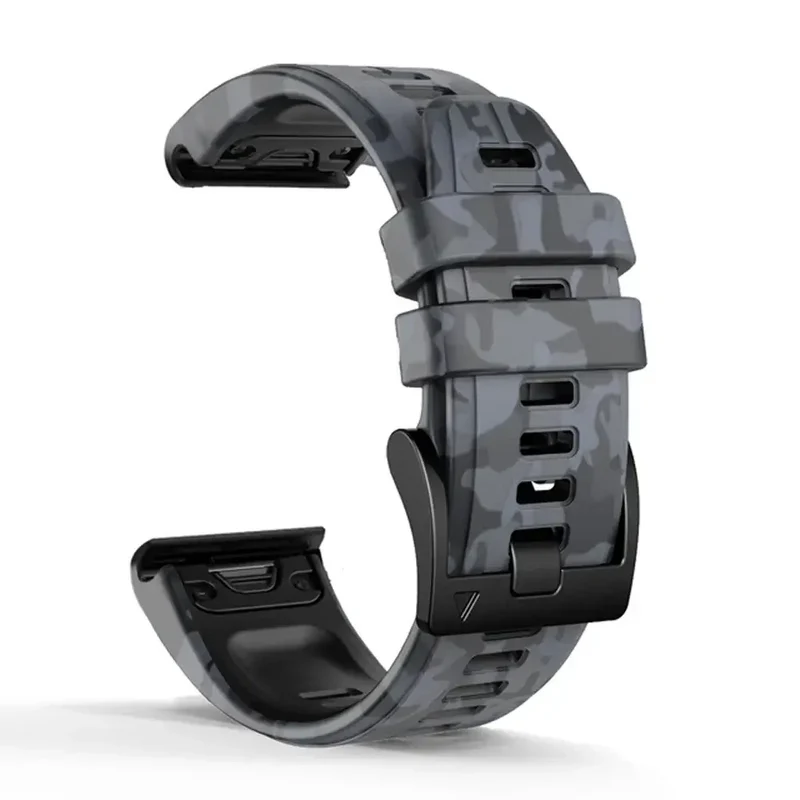 Siliconen Horloge Bandje Camouflage Print Verstelbaar Sportief 22mm 26mm Verwisselbaar Polsband Unisex | Sansoti