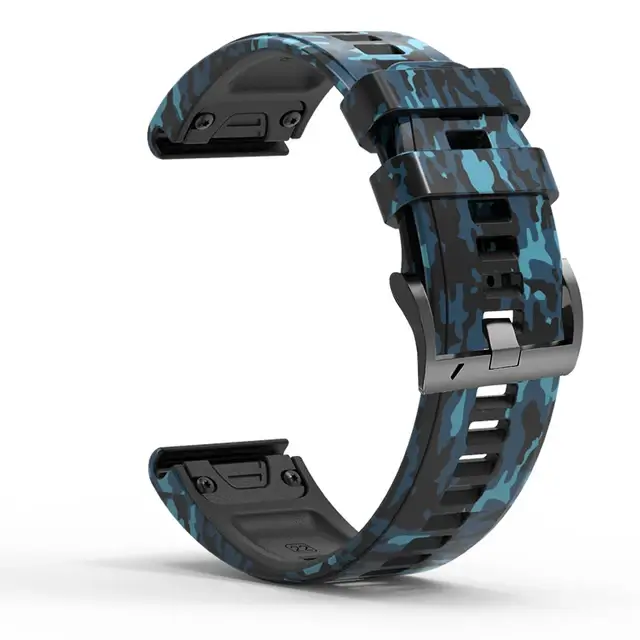 Siliconen Horloge Bandje Camouflage Print Verstelbaar Sportief 22mm 26mm Verwisselbaar Polsband Unisex | Sansoti