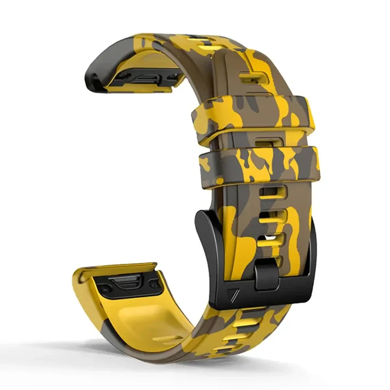 Siliconen Horloge Bandje Camouflage Print Verstelbaar Sportief 22mm 26mm Verwisselbaar Polsband Unisex | Sansoti