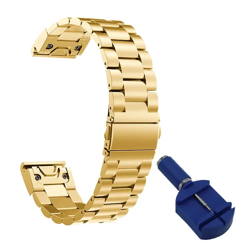 Roestvrijstalen Smartwatch Bandje met QuickFit Systeem 20mm 22mm 26mm Goud Zilver Zwart Polsband Horloge | Sansoti