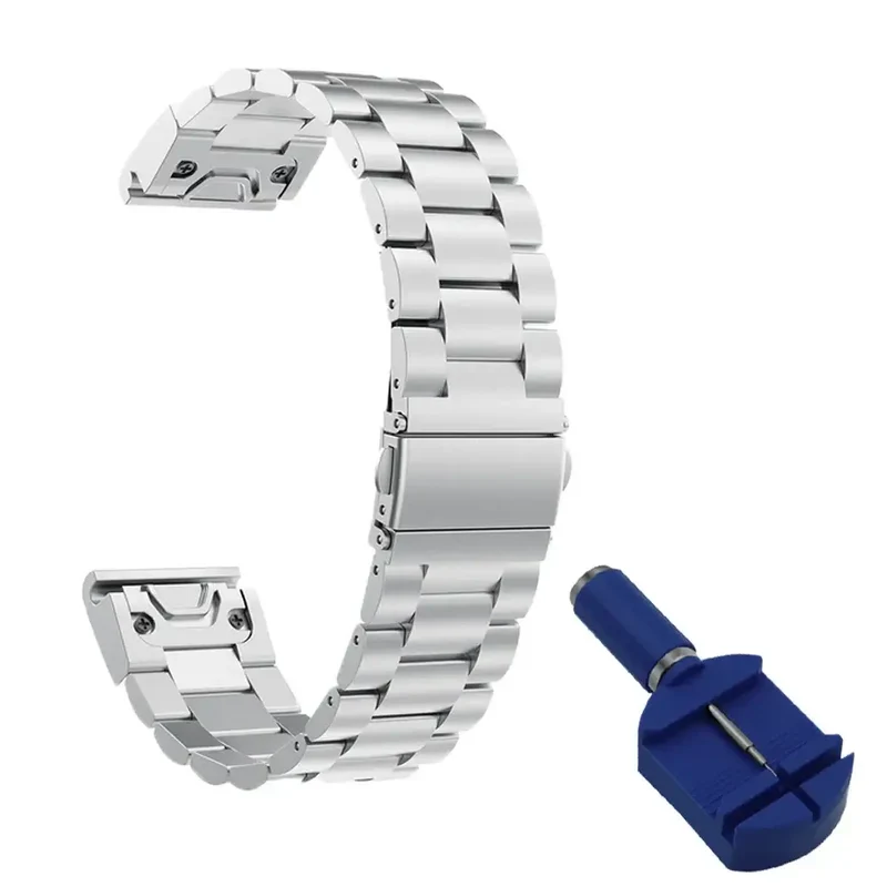 Roestvrijstalen Smartwatch Bandje met QuickFit Systeem 20mm 22mm 26mm Goud Zilver Zwart Polsband Horloge | Sansoti