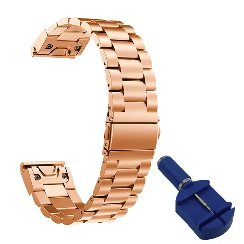 Roestvrijstalen Smartwatch Bandje met QuickFit Systeem 20mm 22mm 26mm Goud Zilver Zwart Polsband Horloge | Sansoti