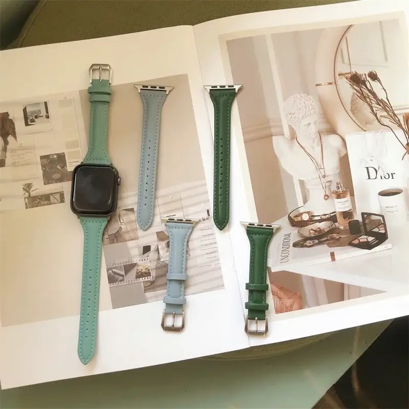 Leren Horlogebandje Smartwatch Universeel Verstelbaar 38-49mm Premium Lederen Polsband Sportief Design | Sansoti