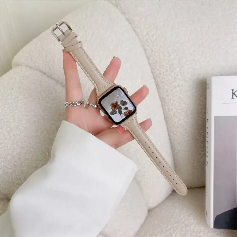 Leren Horlogebandje Smartwatch Universeel Verstelbaar 38-49mm Premium Lederen Polsband Sportief Design | Sansoti