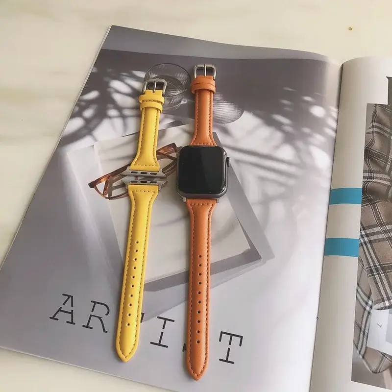 Leren Horlogebandje Smartwatch Universeel Verstelbaar 38-49mm Premium Lederen Polsband Sportief Design | Sansoti
