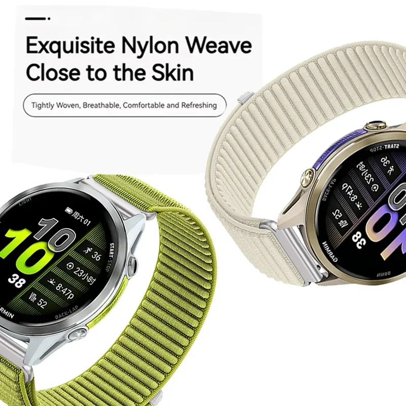 Nylon Smartwatch Bandje 21cm Verstelbaar Ademend Sportief voor Sporthorloges 20mm 22mm Polsband Unisex | Sansoti