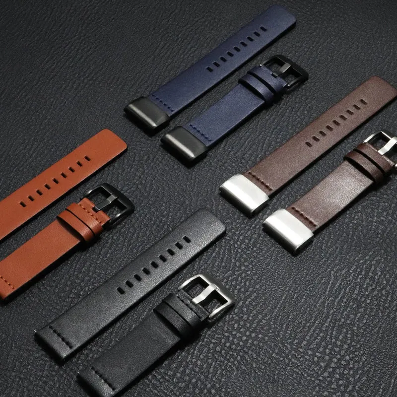 Leren Horlogeband met Snelsluiting 20mm 22mm 26mm Smartwatch Polsband Unisex Bruin Zwart Blauw Verstelbaar | Sansoti