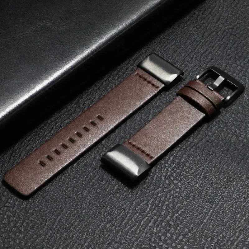 Leren Horlogeband met Snelsluiting 20mm 22mm 26mm Smartwatch Polsband Unisex Bruin Zwart Blauw Verstelbaar | Sansoti