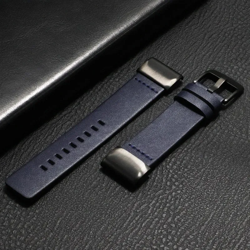 Leren Horlogeband met Snelsluiting 20mm 22mm 26mm Smartwatch Polsband Unisex Bruin Zwart Blauw Verstelbaar | Sansoti