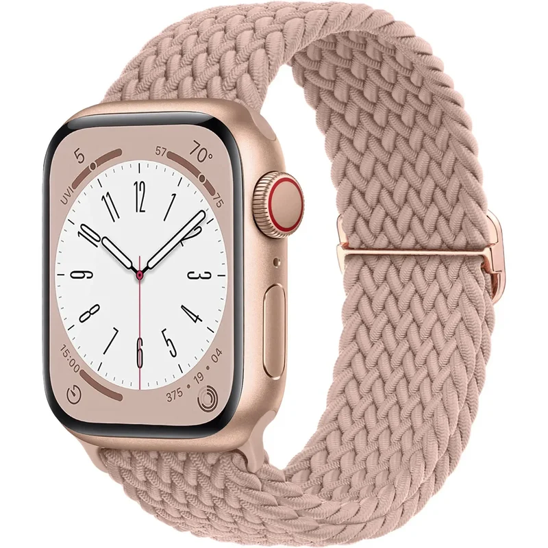 Elastische Gevlochten Smartwatch Bandje Nylon 38mm-49mm Verstelbaar Ademend Sportband voor Apple Watch | Sansoti
