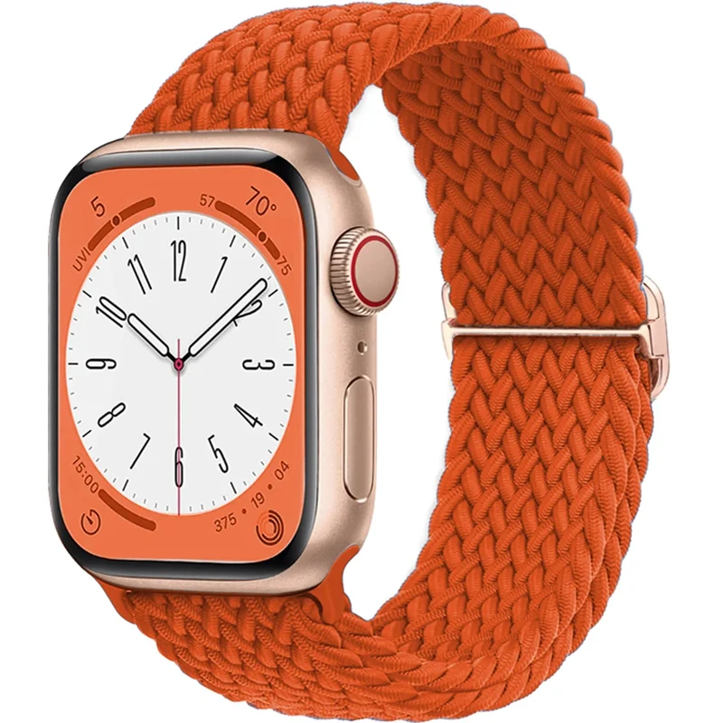 Elastische Gevlochten Smartwatch Bandje Nylon 38mm-49mm Verstelbaar Ademend Sportband voor Apple Watch | Sansoti