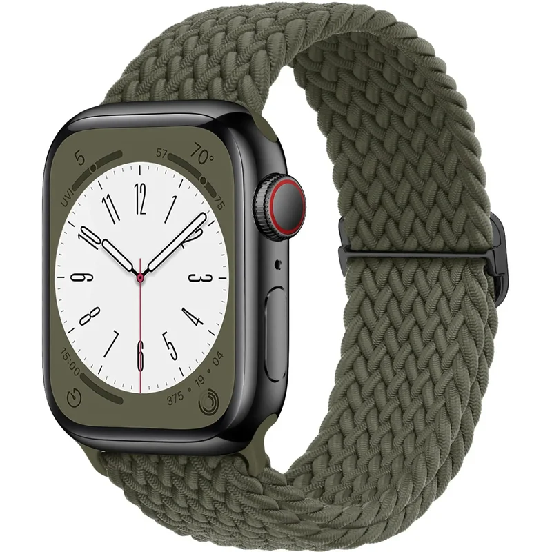 Elastische Gevlochten Smartwatch Bandje Nylon 38mm-49mm Verstelbaar Ademend Sportband voor Apple Watch | Sansoti